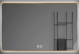 Gold aluminum frame LED Bathroom Mirror - CASF2  (RRP $330)